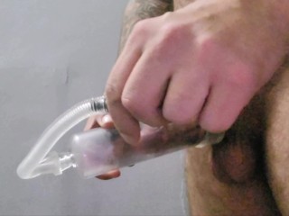Slow MO Pulling Fat Pumped Cock from the Tube