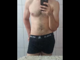 Showing my cock on mirror