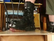 Preview 1 of Gay cock stomping in a formidable New Rock boots HD