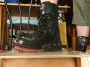 Preview 5 of Gay cock stomping in a formidable New Rock boots HD