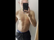 Preview 2 of SHOWING MY BODY AND MY HARD COCK IN FRONT OF THE MIRROR