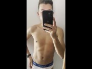 Preview 3 of SHOWING MY BODY AND MY HARD COCK IN FRONT OF THE MIRROR