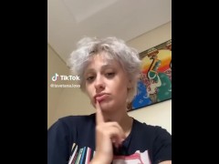 Natrual tits big girl TikTok havin fun in sexy topic