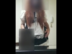 キモい中年男が可愛いメイド服に変態下着を着て自慰行為→射精する姿を晒してます💕 - Screenshot 1 of 16 - Cross Dresser
