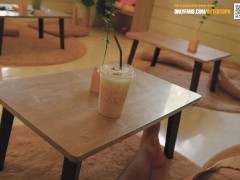 Public Couple Blowjob at a coffee shop อมควยเสียวที่ร้านกาแฟ