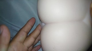 closeup - schoolgirl masturbating - sex doll