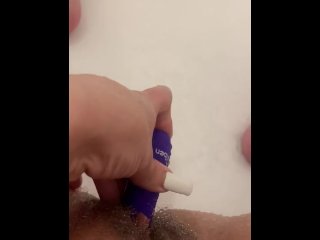 vertical video, small tits, shower, solo female