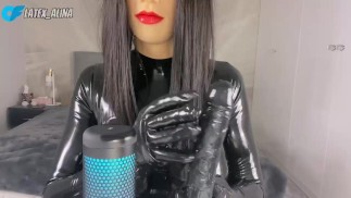 ASMR Латексные Перчатки Фаллоимитатор Мастурбирует