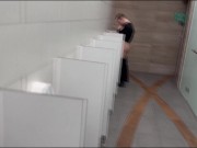 Preview 3 of Public Cruising - Watching Hunk Pissing in public mall urinal