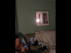 Video Girl Watches Latino Thug Jerking Off and Fingers His Ass Until He Explodes On Her