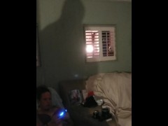 Girl Watches Latino Thug Jerking Off and Fingers His Ass Until He Explodes On Her