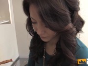 Preview 1 of Cute Japanese maid gets her hairy pussy satisfied with toys by her boss