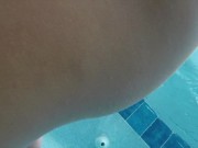 Preview 3 of fit interracial couple fuck pool jacuzzi hot tub asian creampie outside public spread jets athletic