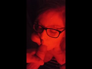 pov blowjob, teen, glasses, nerdy girl glasses