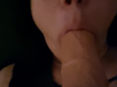 Sucking my 8 inch dildo during a vape - thinking of your cock 🖤