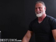 Preview 1 of FamilyCreep - Hairy Silver StepDaddy Sticks His Cock In Tight Twink's Man Pussy