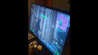 Filming Up Girls Mini Skirt While She Plays Fortnite and She Wins The Battle Royal (Watch Her Play)