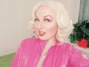 Preview 1 of sissy play in PVC clothes: fetish Mistress dirty talk (Arya Grander) female domination point of view