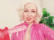 Preview 3 of sissy play in PVC clothes: fetish Mistress dirty talk (Arya Grander) female domination point of view