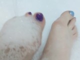Perfect feet of Mistress Lara in bathroom