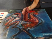Preview 4 of Cock Milking Painting With a Cum and Colors