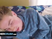 Preview 1 of Naughty Twink Britain Wesbury Needs Step Brother's Fat Cock To End His Wet Dreams - BrotherCrush