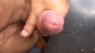 Explosive cock (big cumshot) close up