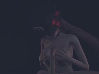 Genshin Impact Хентай - Ху Тао и Эмбер Секс в темноте