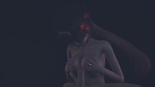 Genshin Impact Hentai - Hu Tao e Amber Sex na escuridão