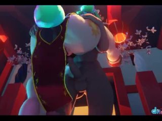 MLP Princess Celestia Fucking face to face in a tight Chinese Dress creampied Anthro x Anthro furry