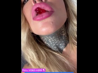 vertical video, giantess boobs, vore, solo female