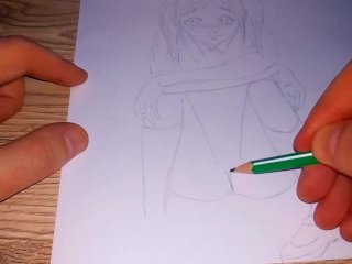 upskirt no panties, drawing, exclusive, drawn hentai