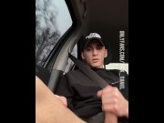 Preview 3 of TEEN GAY JERKING OFF IN CAR