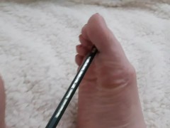 Slapping my feet with a pencil imagining it's your dick - Screenshot 10 of 16 - Piedi