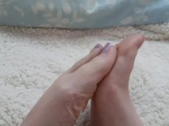 Slapping my feet with a pencil imagining it's your dick - Screenshot 3 of 16 - Teen
