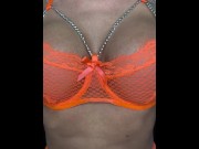 Preview 3 of OnlyFans Leaked: Wearing her sexy Orange Lingerie