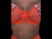 Preview 4 of OnlyFans Leaked: Wearing her sexy Orange Lingerie