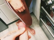 Preview 1 of Lucky Guy Gets Sucked off - Whilst Hot Wife is Cooking
