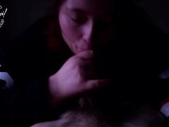 Draining Daddy's cock and showing it off