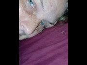 Preview 5 of Blue eyed teen DP cock and dildo