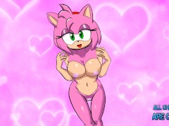 Amy le coquetea a Sonic DESNUDA