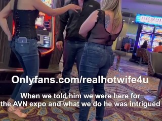 Секс втроем с незнакомцем мы познакомились в казино в Лас-Вегасе