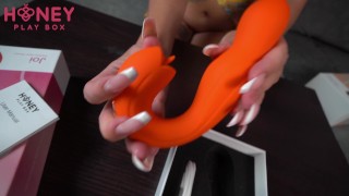 double orgasm with my stepsister with sex toy HONEY PLAY BOX - AnGelya.G