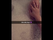 Preview 5 of Texting on SnapChat is ending in fucking in the bathtub