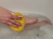 Preview 1 of ASMR Washing feet in bubble bath