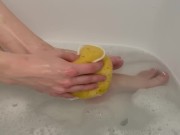 Preview 2 of ASMR Washing feet in bubble bath