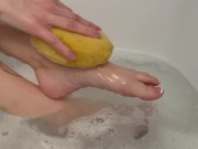 Preview 3 of ASMR Washing feet in bubble bath