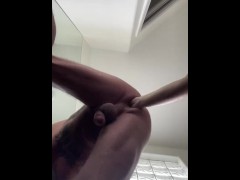 SloMo Fisting fun with FitNaughtyCouple watch that gaped man pussy drip drip drip to her fist