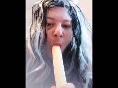 Jasmine & her boyfriend sucking bananas that you wish was your dick
