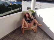 Preview 3 of Private CamShow On Balcony! Public Masturbation, Teasing&Big Ass!